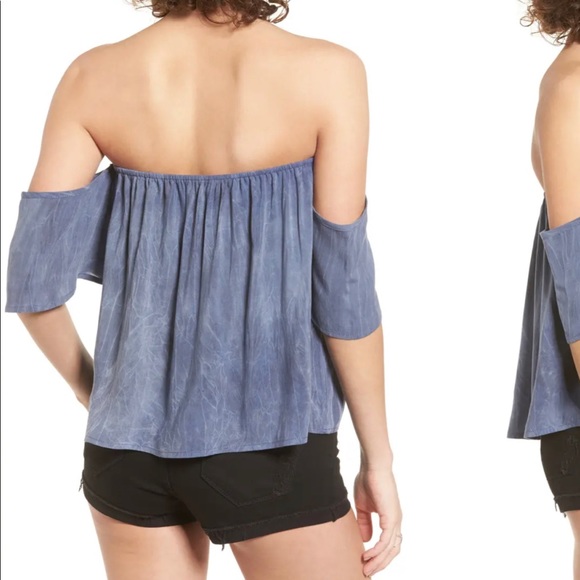 Nordstrom Off the shoulder Blue top - never worn - Picture 2 of 6